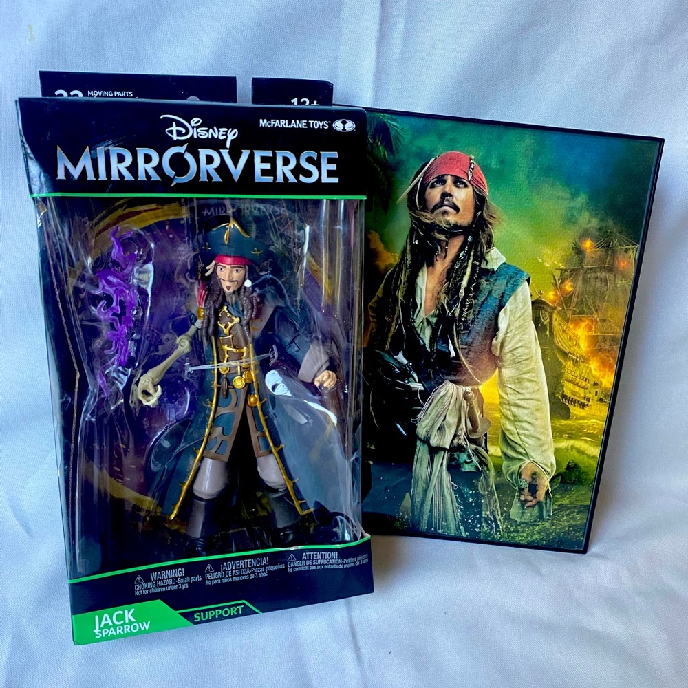 McFarlane Toys Disney Mirrorverse Jack Sparrow Action Figure and Poster